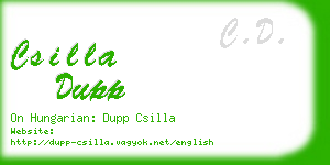 csilla dupp business card
